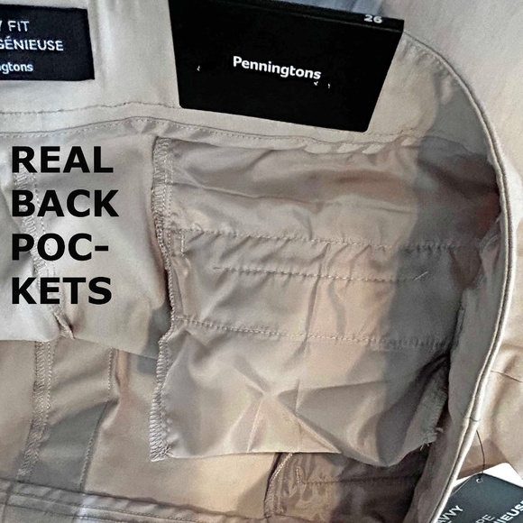 NEW PHOTOS! CAPRIS, SAVVY FIT TWILL, LINEN COLOUR, SIZE 26, RAYON/SPANDEX, FAKE - Picture 11 of 16